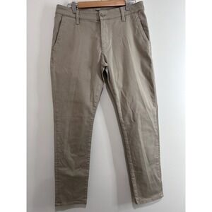 Mavi Johnny Slim Chino Pants Mens 33x32 Khaki Tan Cotton Stretch Classic